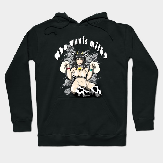 Who wants milk? Hoodie by EnegDesign